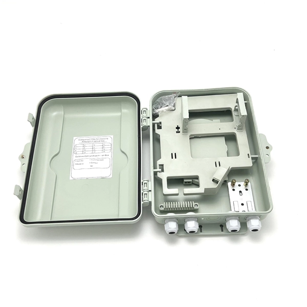 What equipment is at the front end of the optical distribution box 
