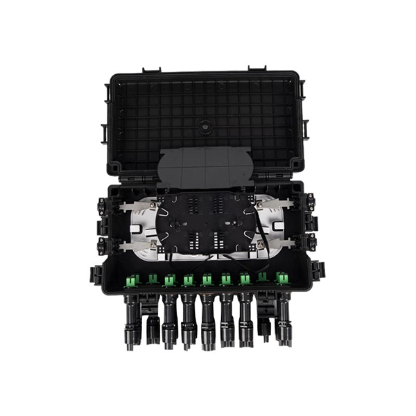 Four-way fiber optic cable connection